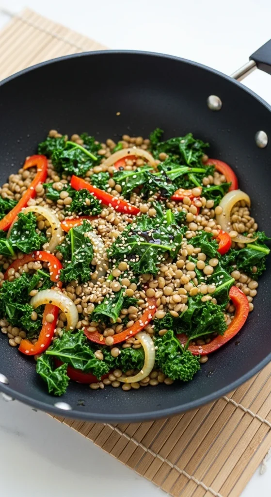 8. Lentil and Kale Stir-Fry 