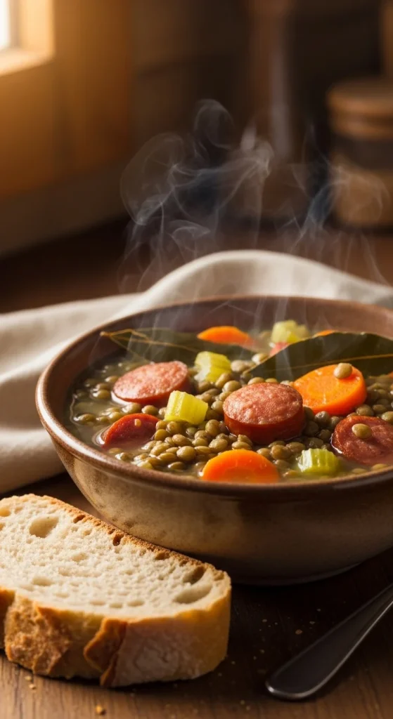 8. Lentil and Sausage Stew