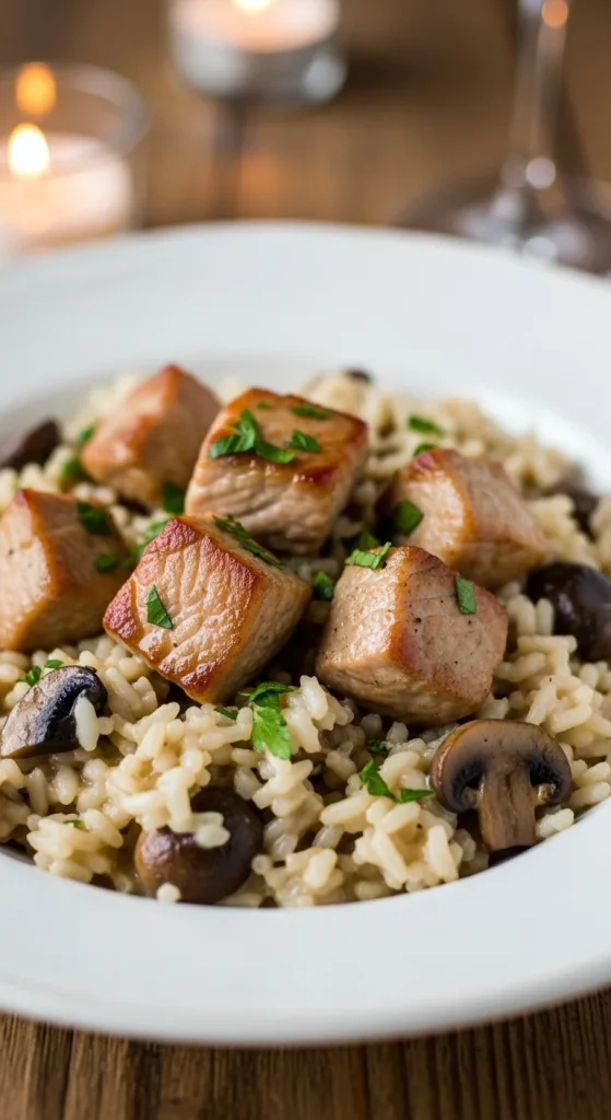 8. Pork and Mushroom Risotto