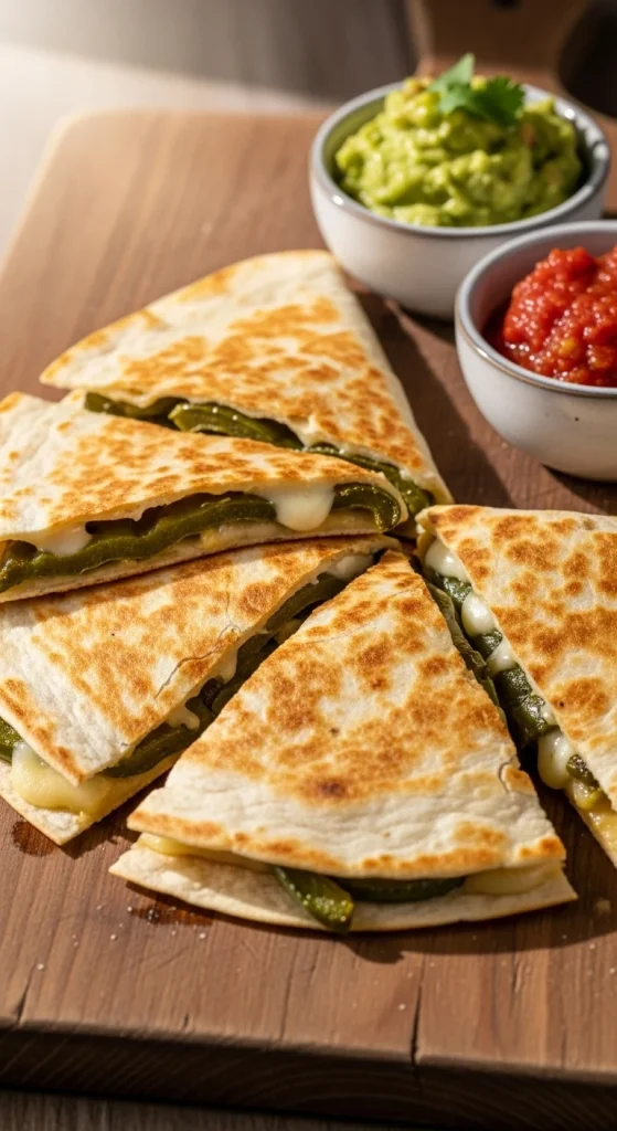 8. Roasted Poblano Quesadillas