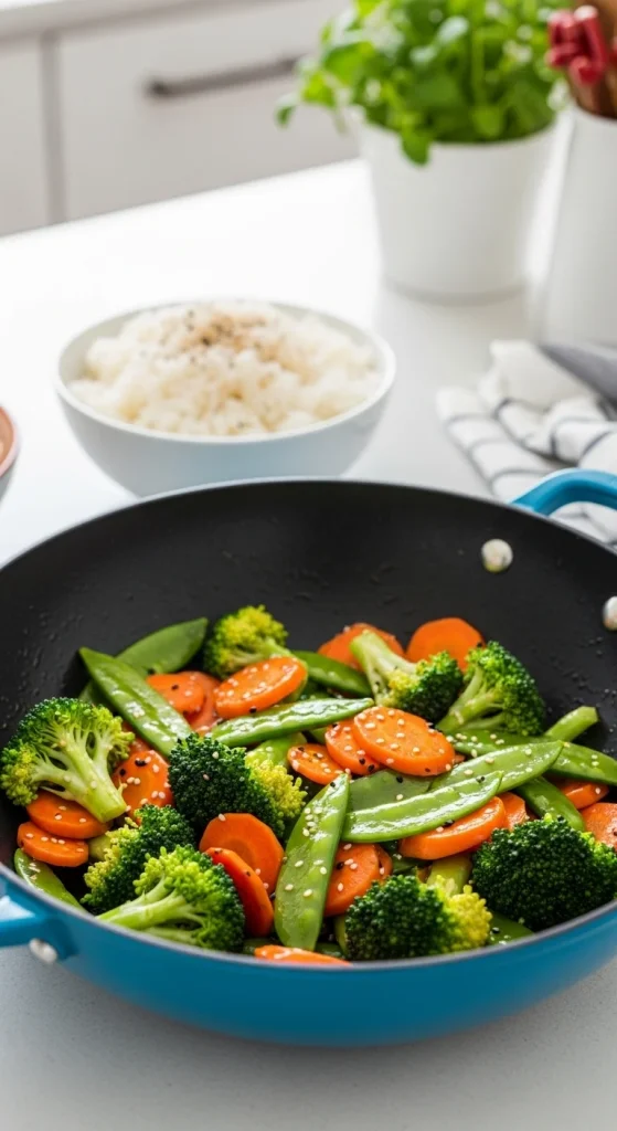 8. Veggie Stir-Fry with Rice