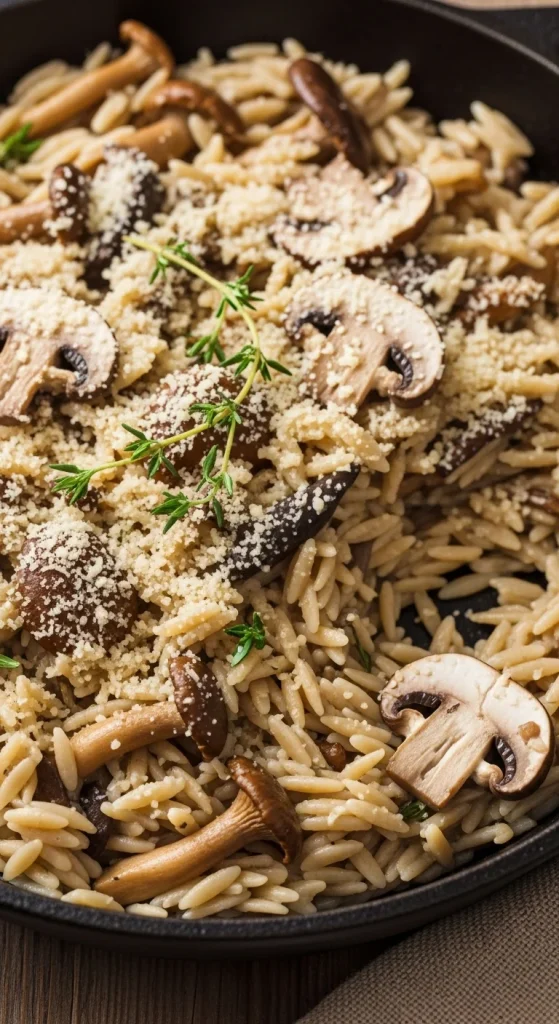 8. Wild Mushroom Risotto-Style Orzo