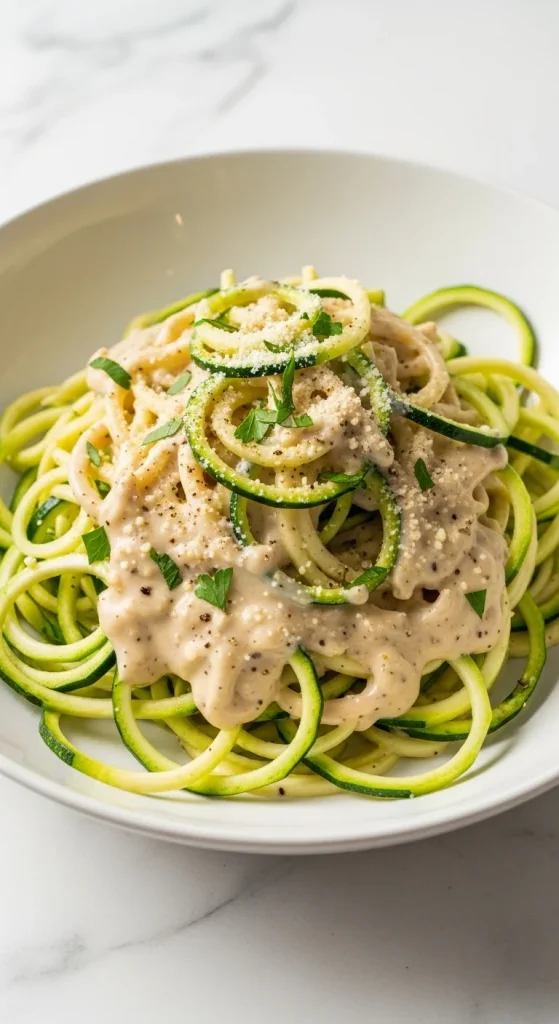 8. Zucchini Noodle Alfredo