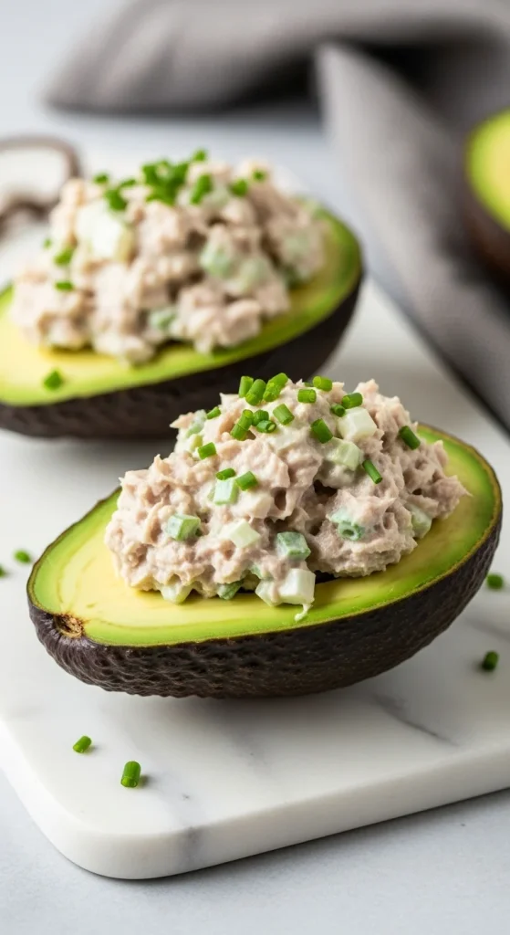 9. Avocado Stuffed with Tuna Salad