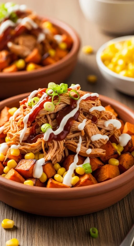 9. BBQ Chicken Sweet Potato Bowls