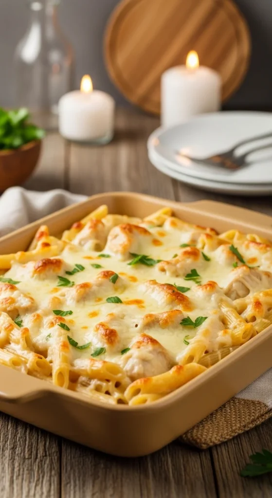 9. Chicken Alfredo Bake