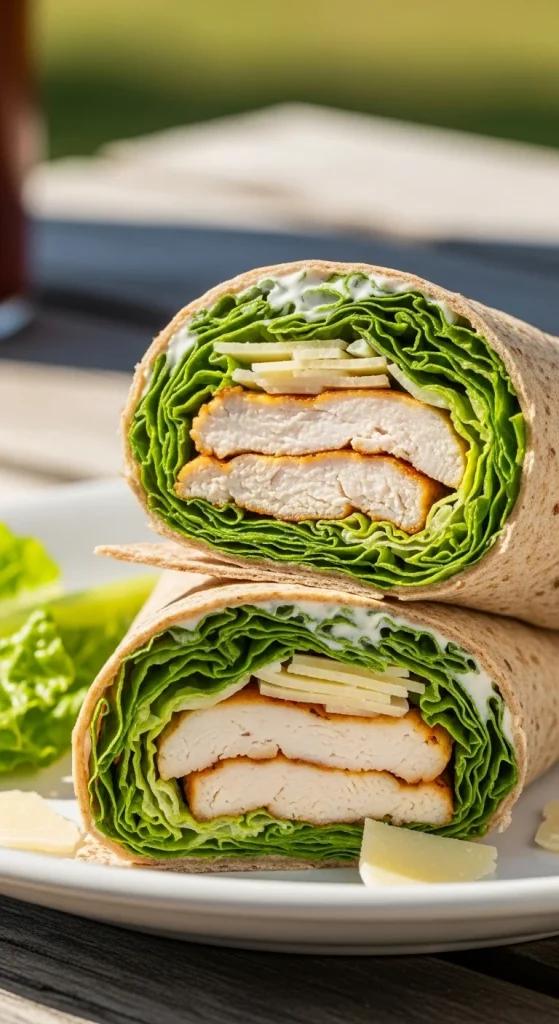 9. Chicken Caesar Salad Wraps