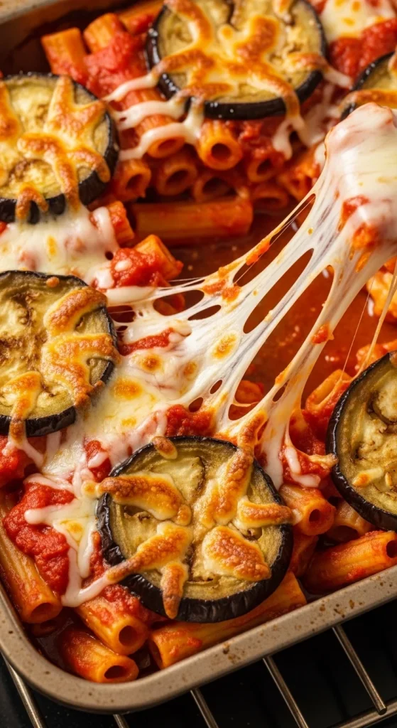 9. Eggplant Parmesan Baked Ziti