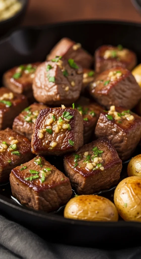 9. Garlic Butter Steak Bites