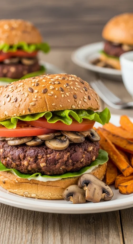 9. Kidney Bean and Mushroom Burgers