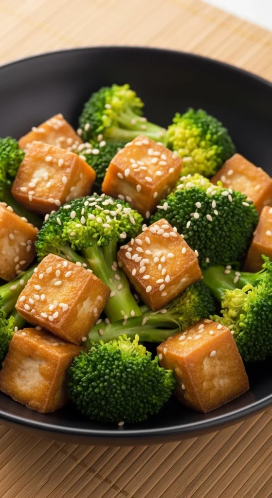 9. Stir-Fried Tofu with Broccoli