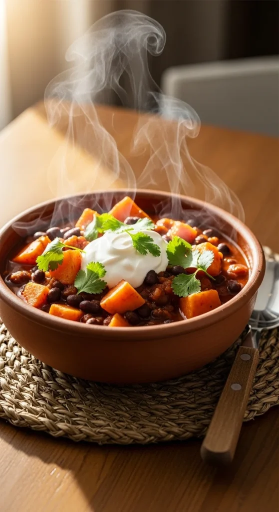 9. Sweet Potato and Black Bean Chili
