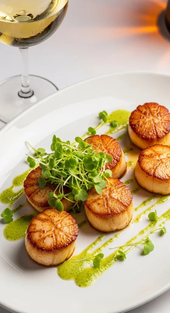 Recipe 1 Seared Scallops with Lemon Herb Sauc