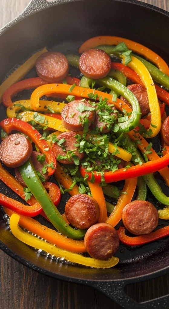 Recipe 1 Spicy Sausage and Pepper Skillet
