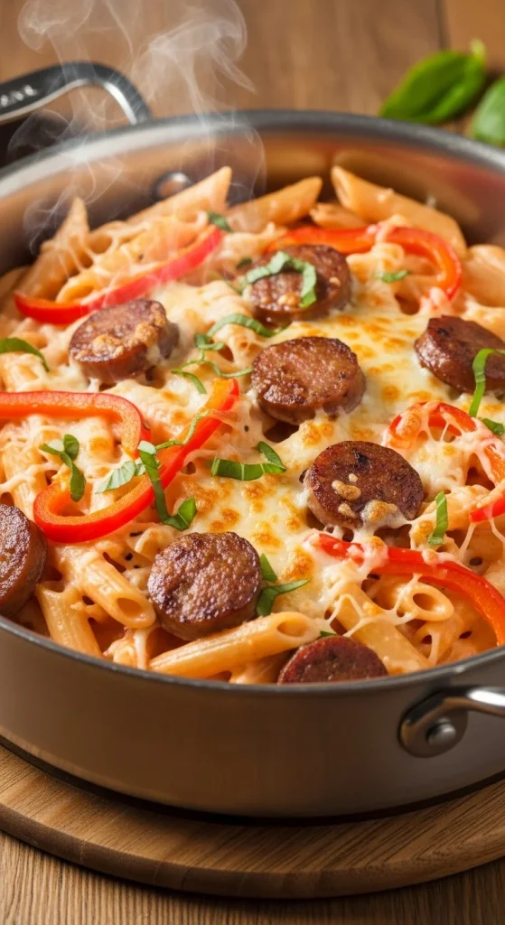 Recipe 1_ Creamy Sausage and Pepper Pasta