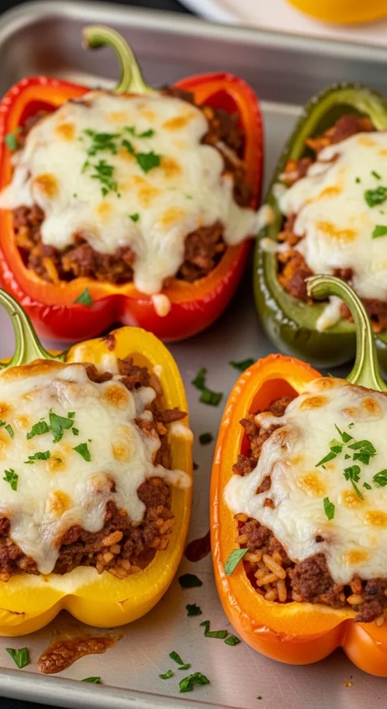 Recipe 2 Beefy Stuffed Bell Peppers