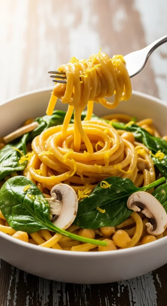 Recipe 2 Creamy Chickpea Pasta Alfred
