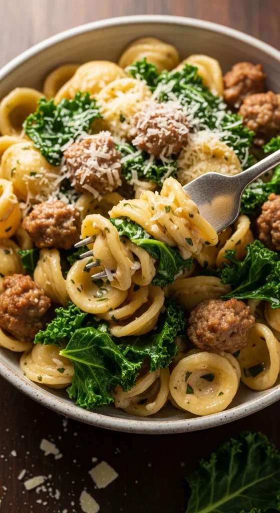 Recipe 2 Creamy Sausage and Kale Pasta