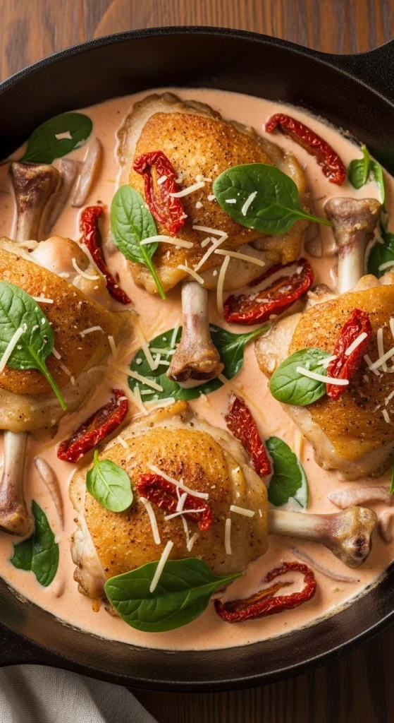 Recipe 2 Creamy Tuscan Chicken Thighs