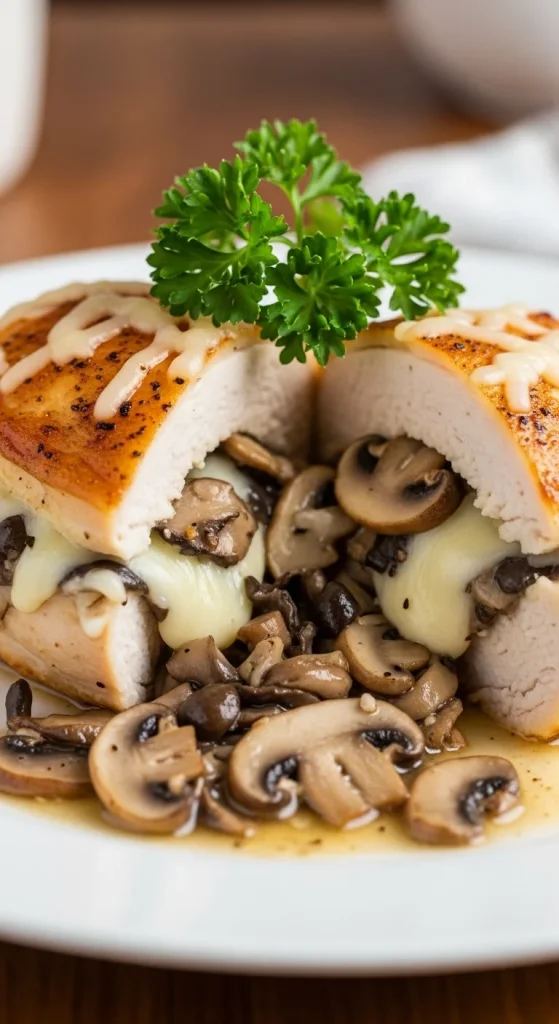 Recipe 2 Garlic Butter Mushroom Stuffed Chicken