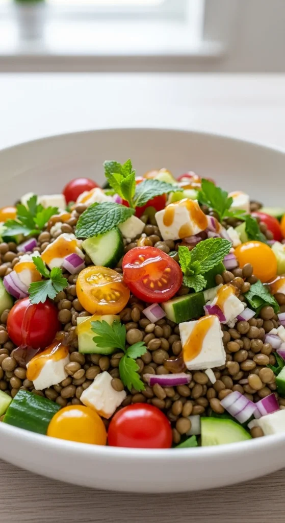 Recipe 2 Zesty Lentil and Feta Salad