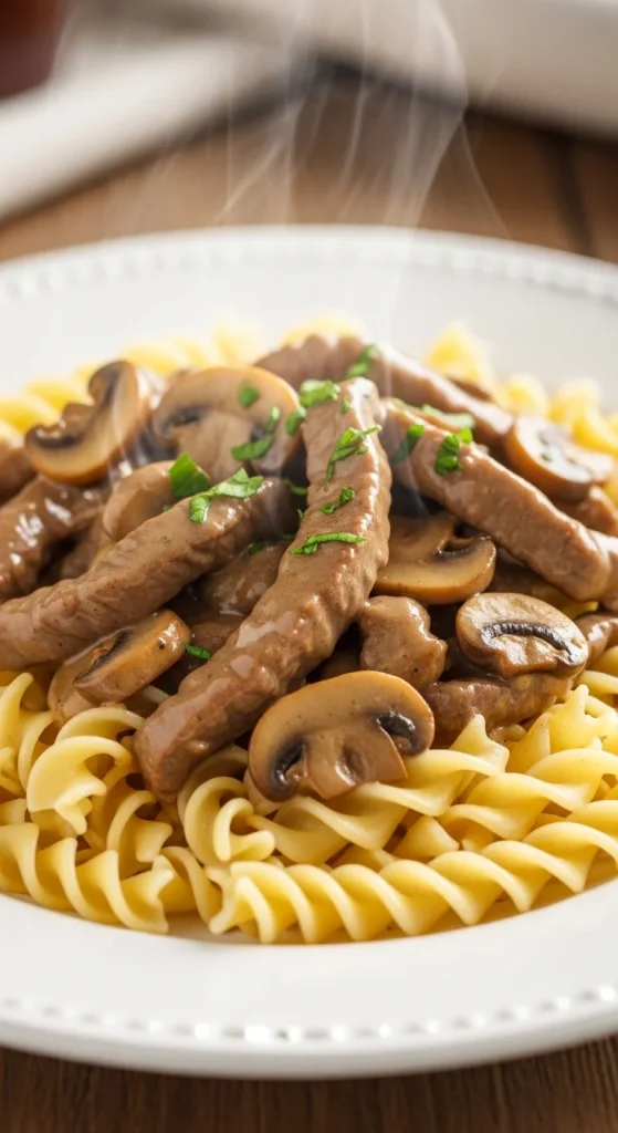 Recipe 3 Beef and Mushroom Stroganoff