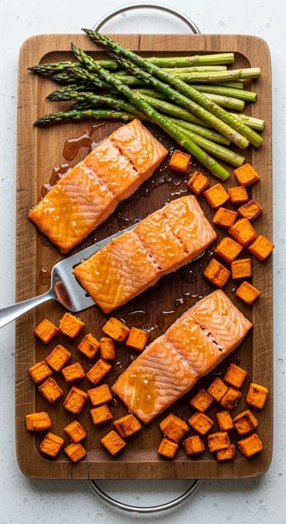 Recipe 3 Honey Garlic Salmon and Asparagu