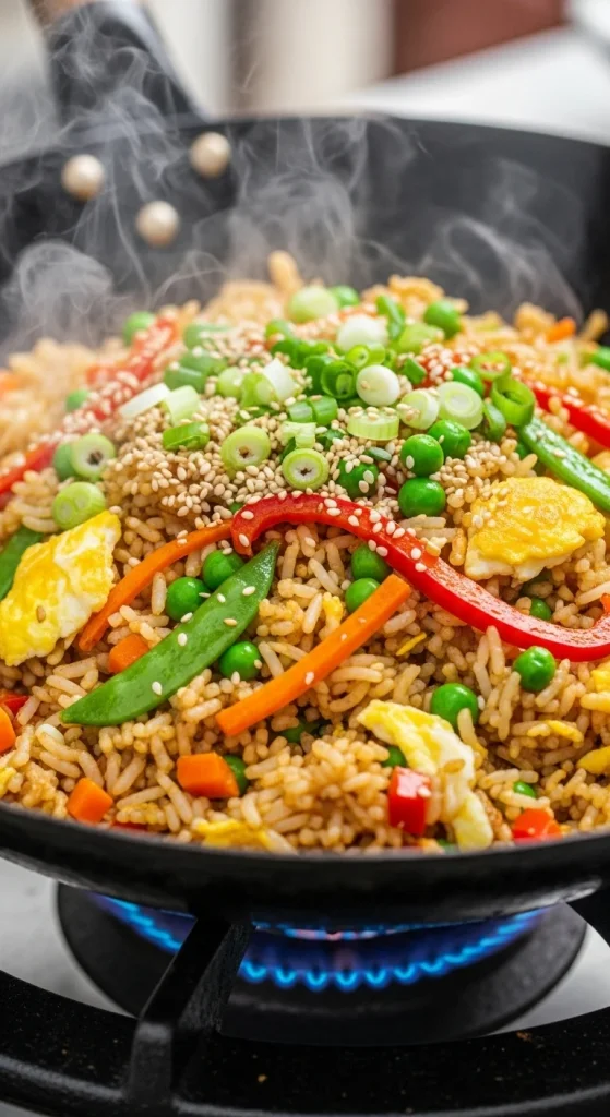Recipe 3 Veggie Fried Rice with Soy-Ginger Sauce