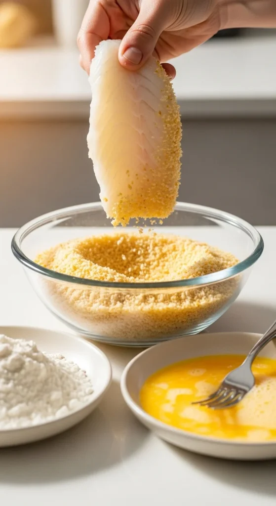 Step 2 Create a Crunchy, Healthier Fish Coating